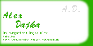 alex dajka business card